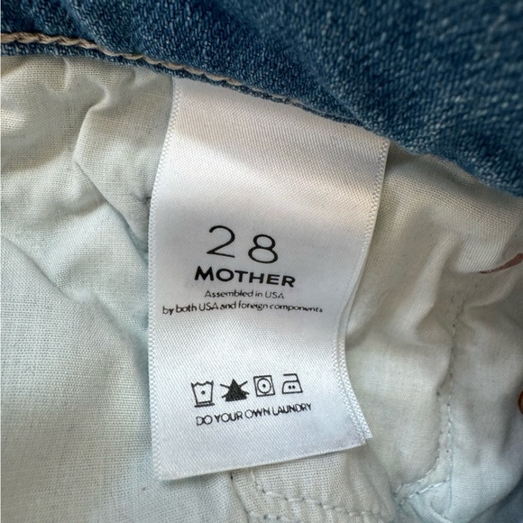 Mother Superior The Insider Ankle Chew Distressed Jeans Size 28 destroyed Bills - Picture 10 of 10